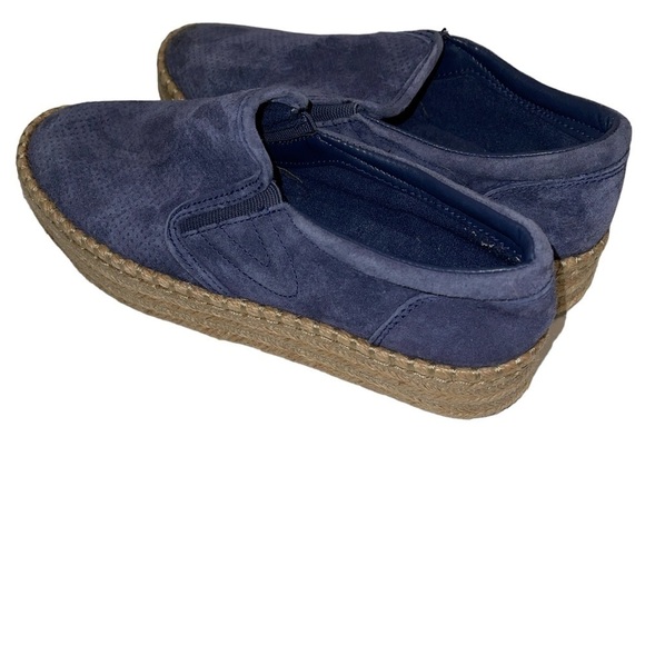 Tretorn Shoes 6.5 Blue Suede Slip On Braided Jute Cushioned - Picture 5 of 9